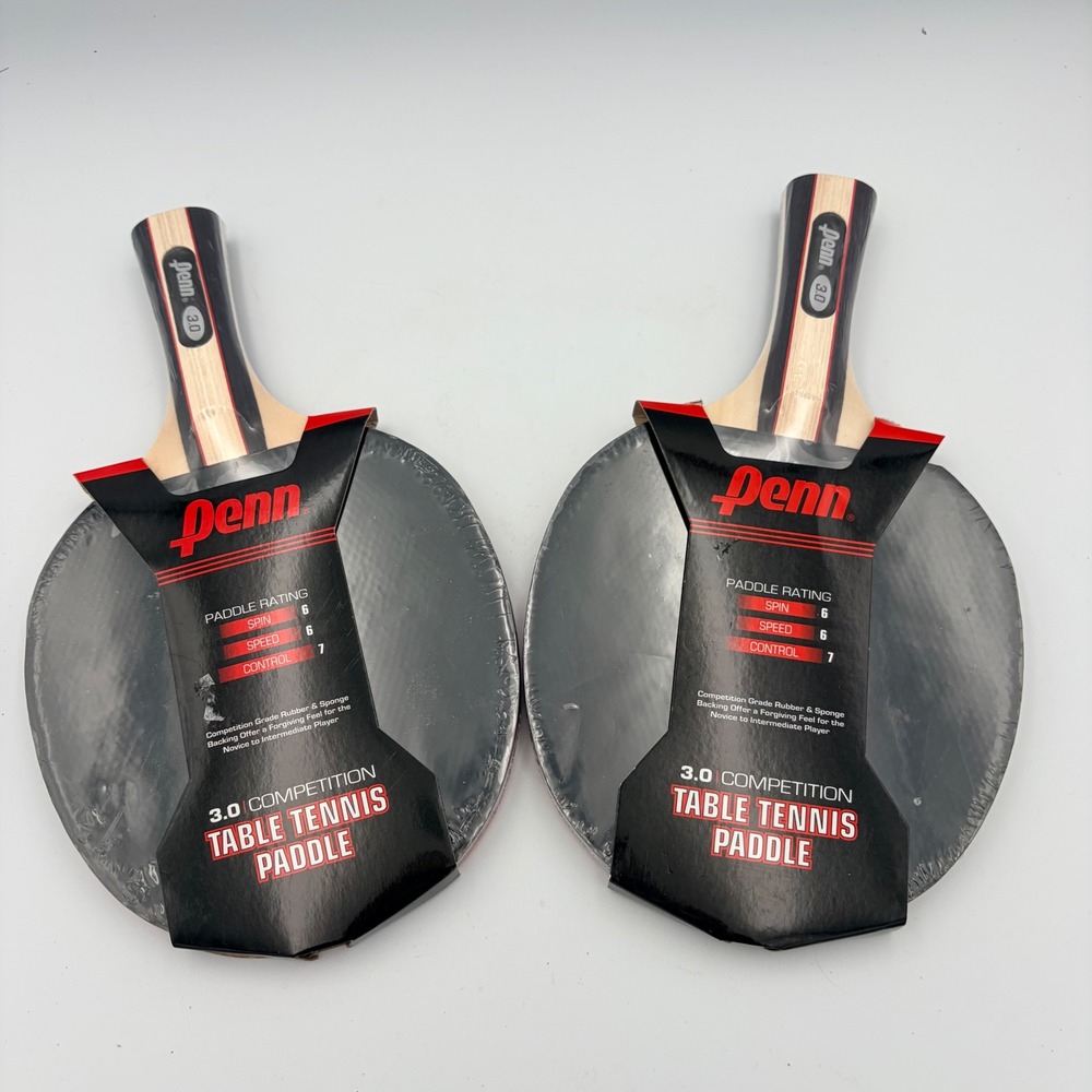 Penn 3.0 Competition Table Tennis Paddle Set 2 Player Ping Pong Rackets‎